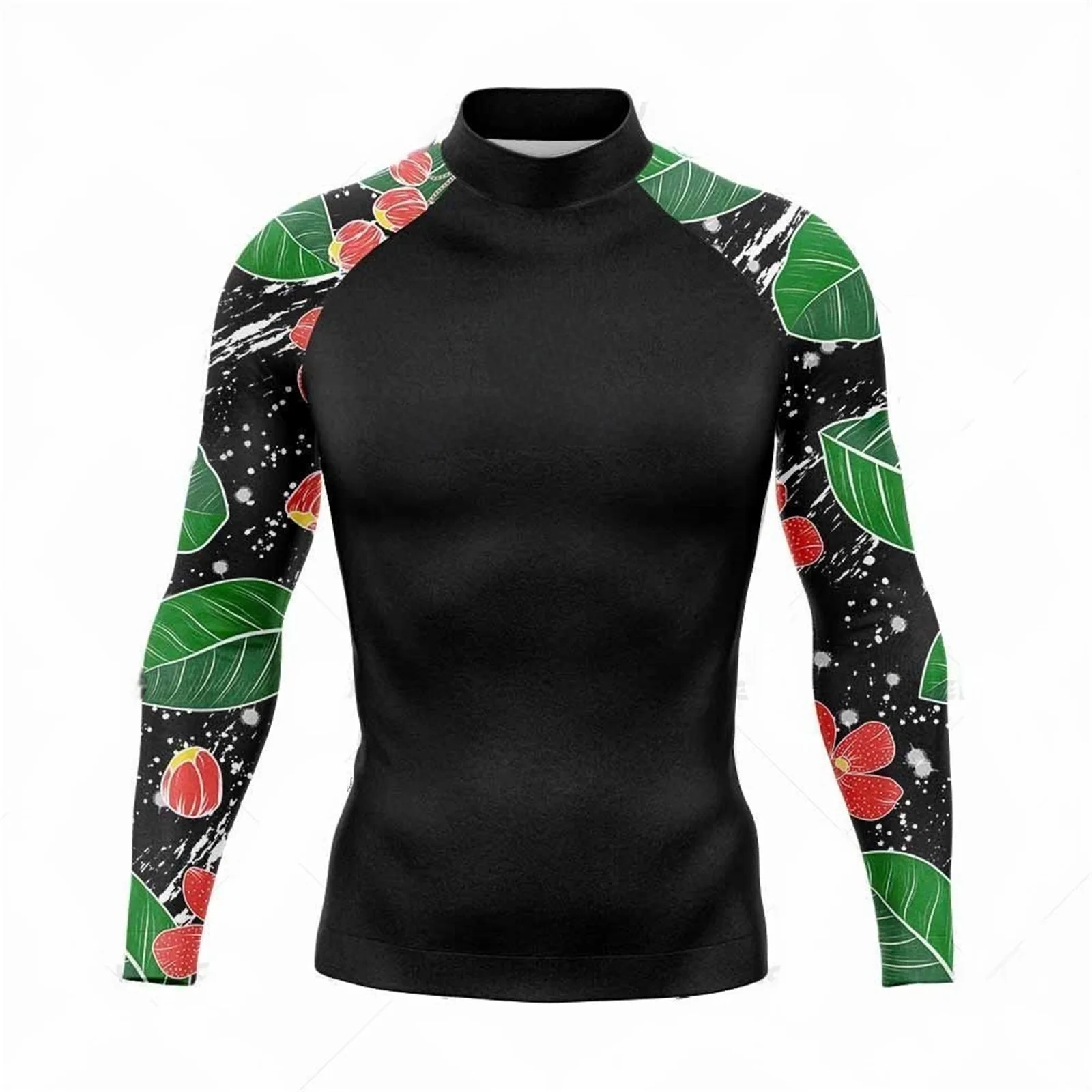 Männer Langarm Surf Badeanzug Schwimmen T-shirt Strand UV Schutz Bademode Rash Guard Surfen Tauchen Badeanzug Strumpfhosen Hemd Image