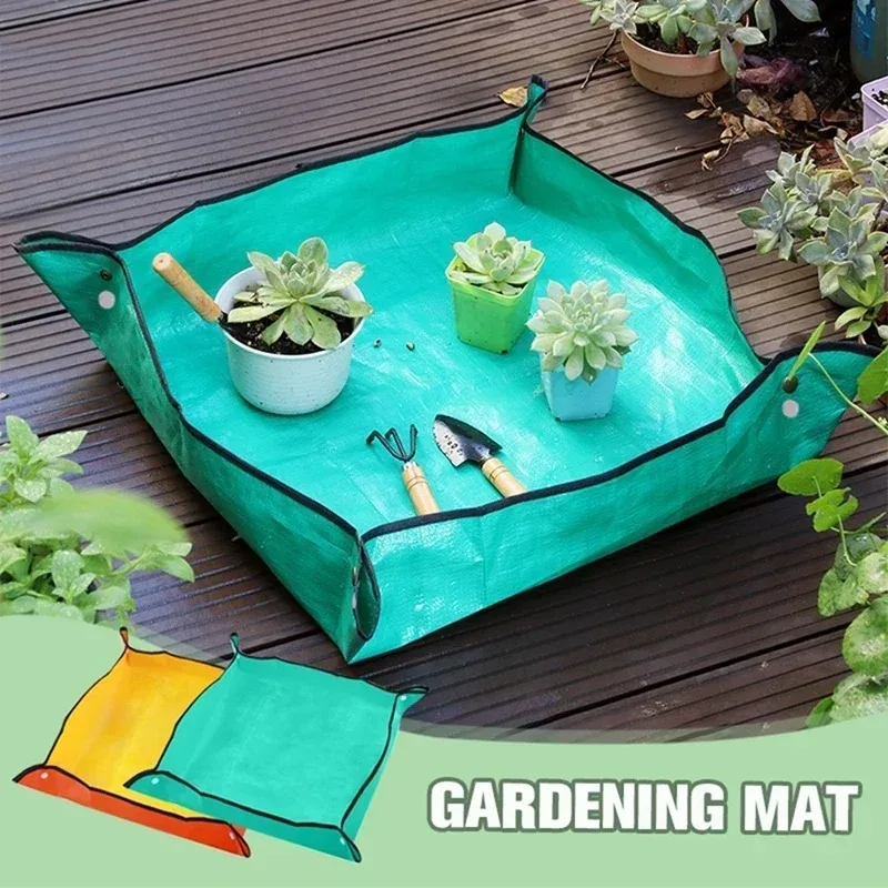 1pc Wasserdichte Faltbare Pflanzen Matte Garten Matte Garten Blumentopf Pad für Blumentopf Umpflanzen Mischen Boden Anlage Beschneiden Garten