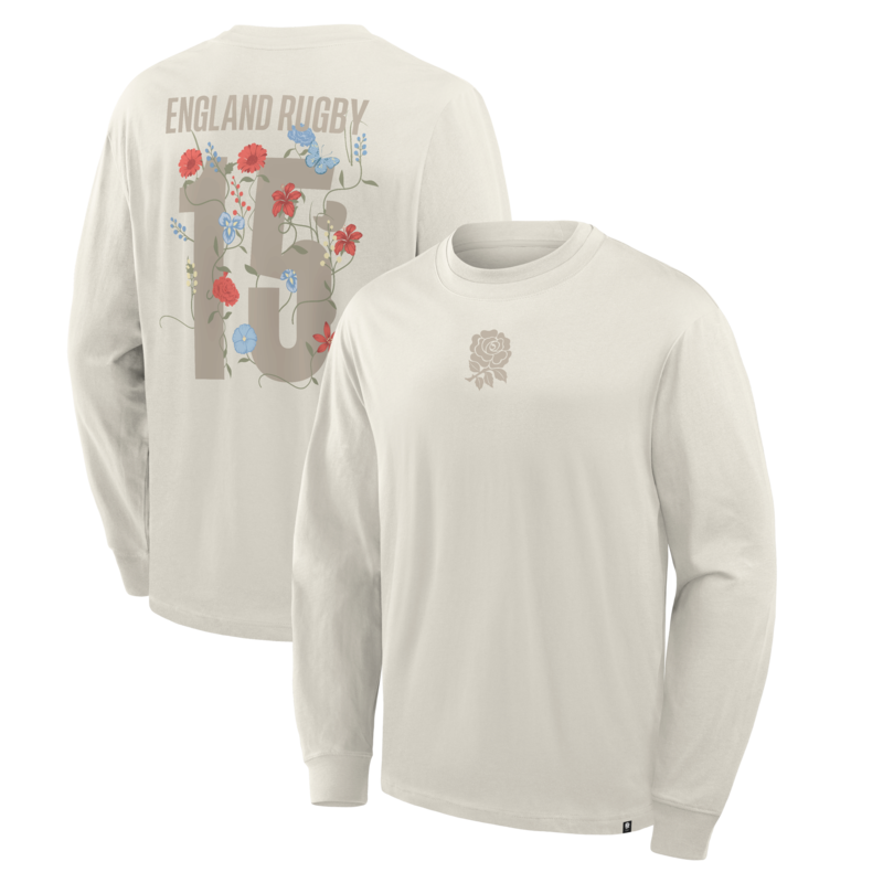 England Rugby Street Langarm-T-Shirt mit Blumenmuster Image