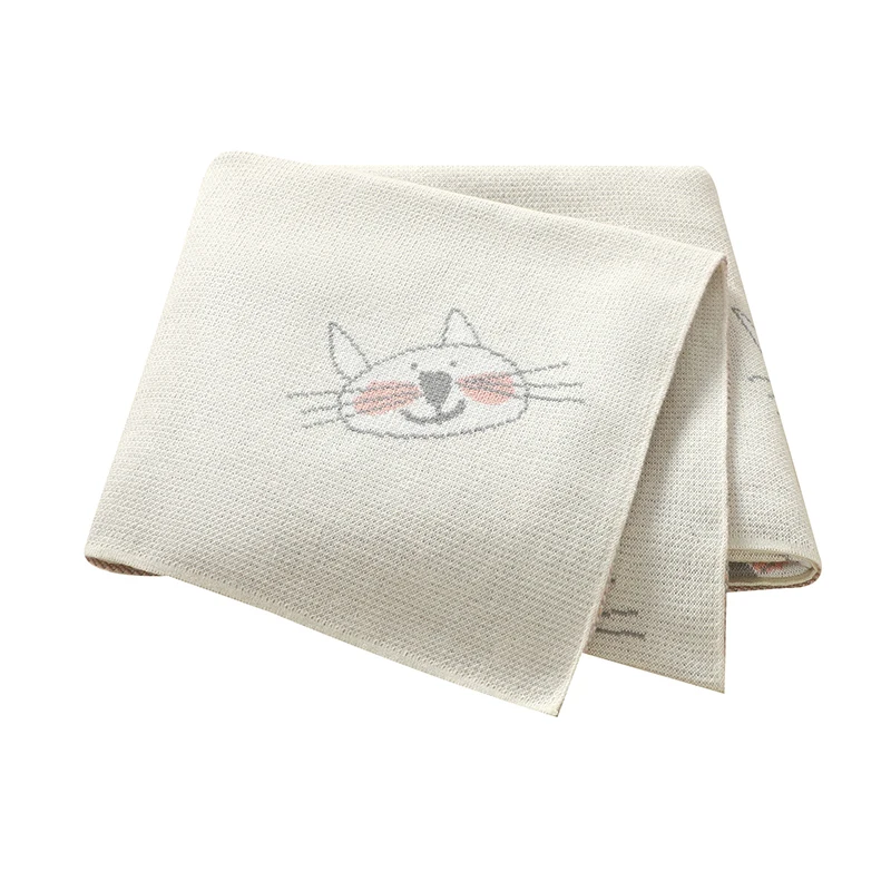 Baumwolle Baby Decken Gestrickte 100*80 cm Tragbare Alle Jahreszeiten Infant Kleinkind Kinderwagen Kindergarten Reise Krippe Kuscheln Kinder bett Abdeckung