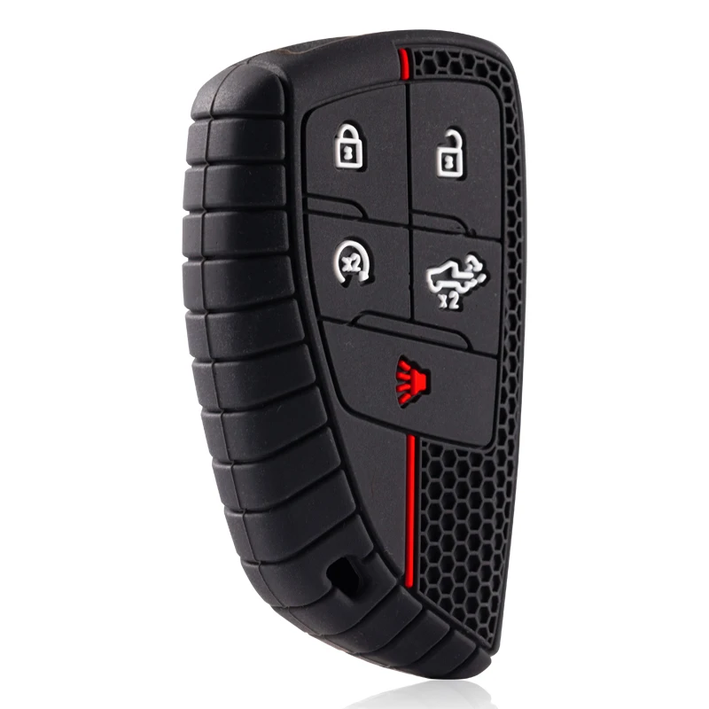 Neue 5-Tasten-Fernbedienung Autoschlüssel Fall Abdeckung Shell Halter Schutz Silikon Für Chevrolet Silverado GMC Sierra Buick 2022 2023 2024 Image