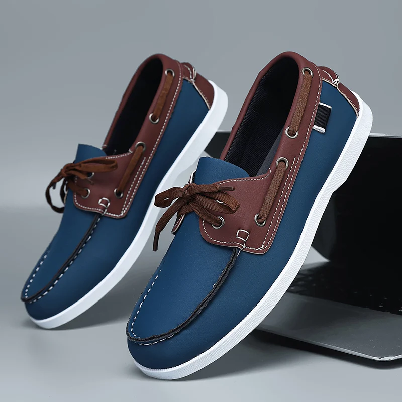 Neue Marke Casual Schuhe für Männer Bequeme Leder Loafer Mann Business Schuhe Licht Flache Sozialen Schuh Männlich Fahren Schuhe Große größe 40-48