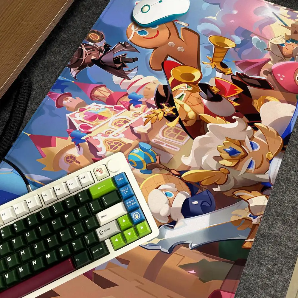 C-Cookie Run Kingdom Mauspad Xxl Computer Große rutschfeste Gamer-Tastatur 90 x 40 cm Art Design HD-Schreibtischunterlage Image