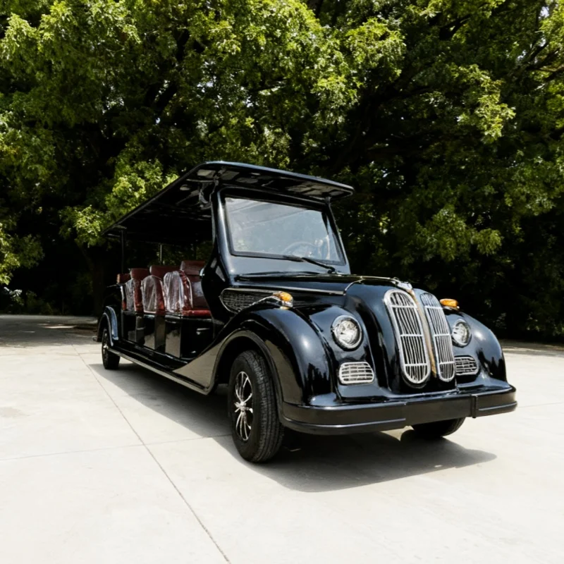 Vintage Oldtimer Luxuriöses Street Legal 72V Lithiumbatterie 5 8 11-Sitzer Elektrischer antiker selbstfahrender Auto-Buggy für Erwachsene Image