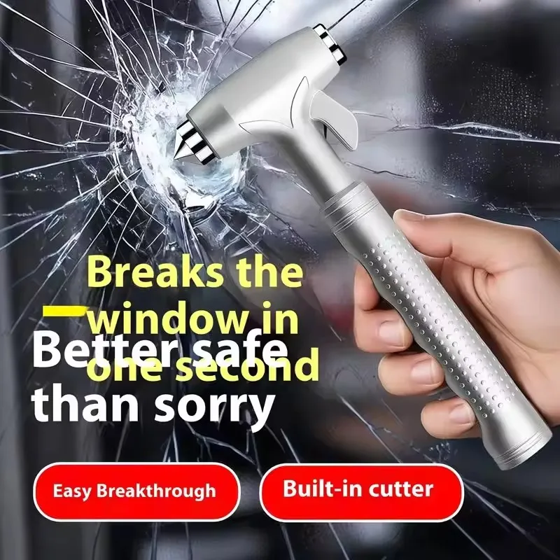 Auto-Sicherheitshammer, Auto-Fensterbrecher, Notfallhammer, Sicherheitsgurtschneider, geeignet für Auto, Rettung, Flucht, Rettung, Sicherheitshammer Image