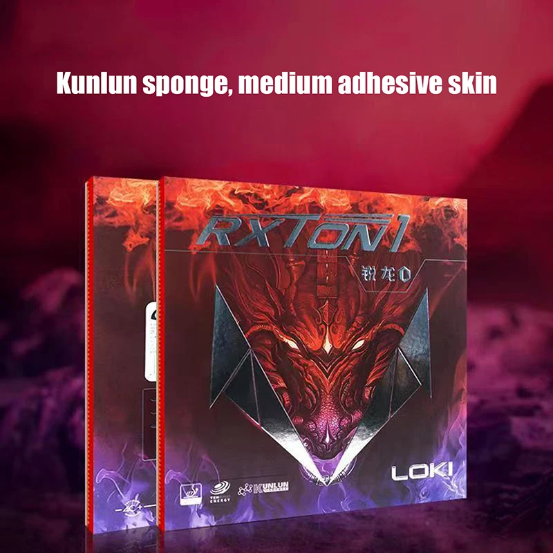 Original LOKI RXTON 1 Tischtennis-Gummi, leistungsstark, elastisch, RXTON-1, Allround-Spin-Control-Ping-Pong-Schwamm, Ping-Pong-Gummi Image