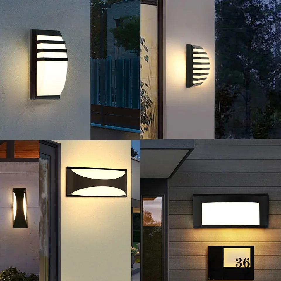 Lampada da parete a LED con sensore di movimento radar 6W 12W per interni ed esterni impermeabile IP66 lampada da parete per portico illuminazione decorativa per la casa