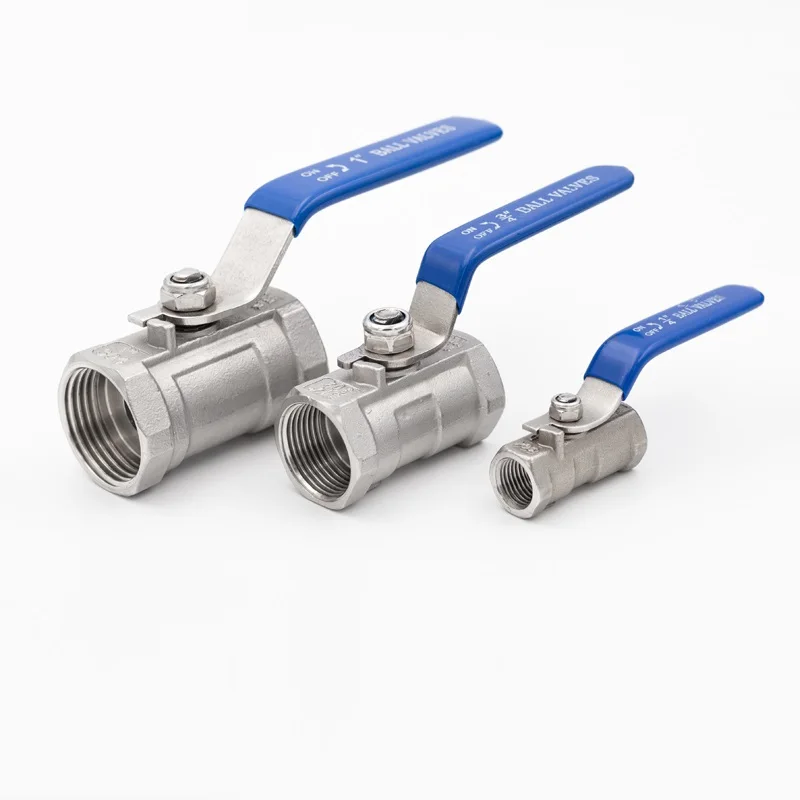 Valvola a sfera monopezzo in acciaio inossidabile S304 SS316L, interruttore valvola tubo acqua rubinetto filettato 1/4 "3/8" 3/4 "1" 1-1/4 "1-1/2" 2 "DN15