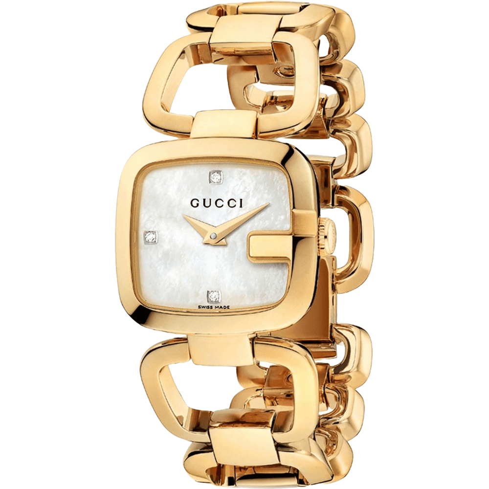 Gucci YA125513 G- Mother of Pearl Womens Watch - Elegant Gold-tone Design Stainless Steel - One Size