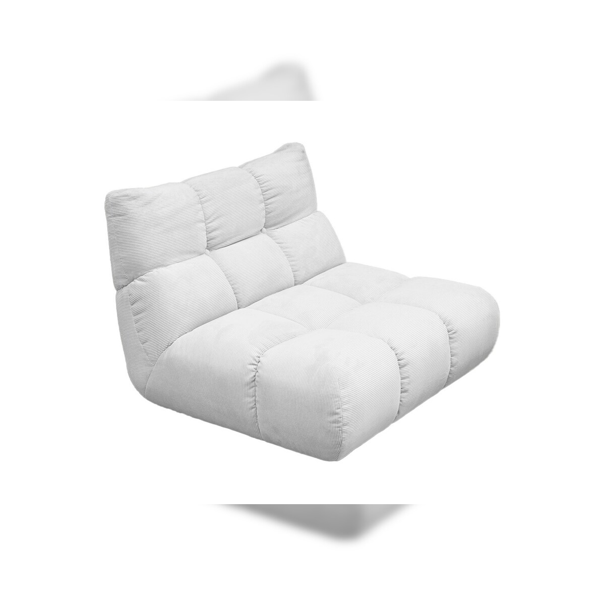 KAWOLA Sessel VIVIEN Drehsessel Feincord weiß Image