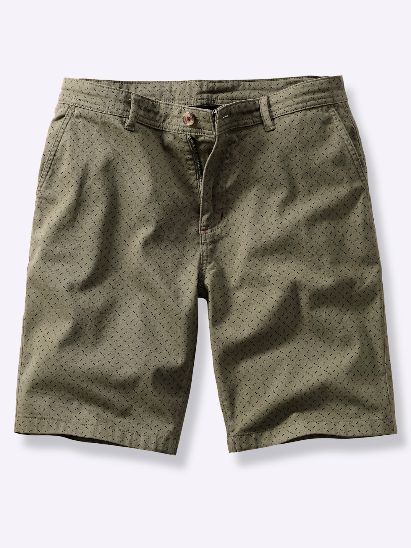 Bermudas MARCO DONATI, Herren, Gr. 52, Normalgrößen, khaki, bedruckt, 98% Baumwolle, 2% Elasthan, unifarben, Hosen Bermudas