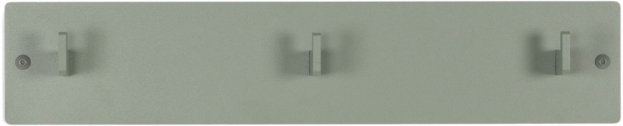 Garderobenhaken SPINDER DESIGN, grün, B:50cm H:10cm T:7cm, Metall, Garderobenhalter, Garderobenhaken, Metall, Zeitloses Design, 3 Haken, Breite 50 cm