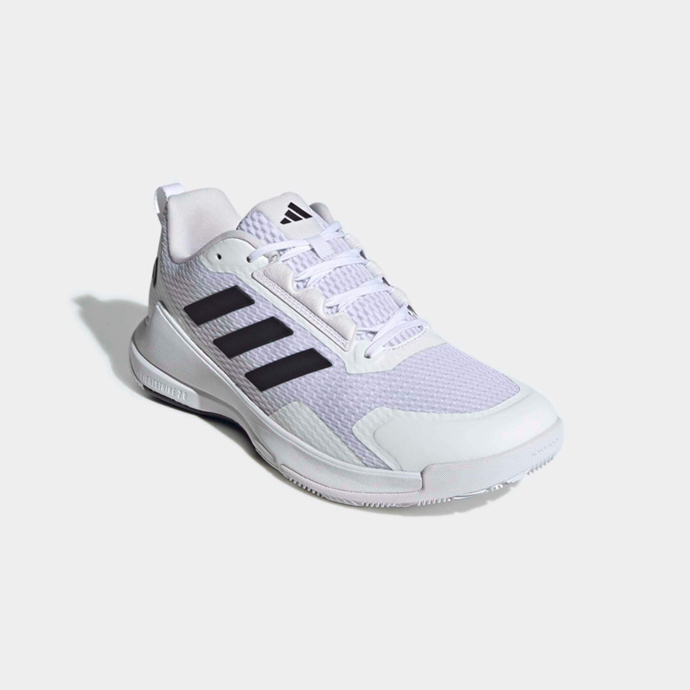 Hallenschuh ADIDAS PERFORMANCE "NOVAFLIGHT 2 INDOOR", Damen, Gr. 45, ftwwht, cschwarz, ftwwht, Synthetik, Textil, Schuhe Hallenschuh