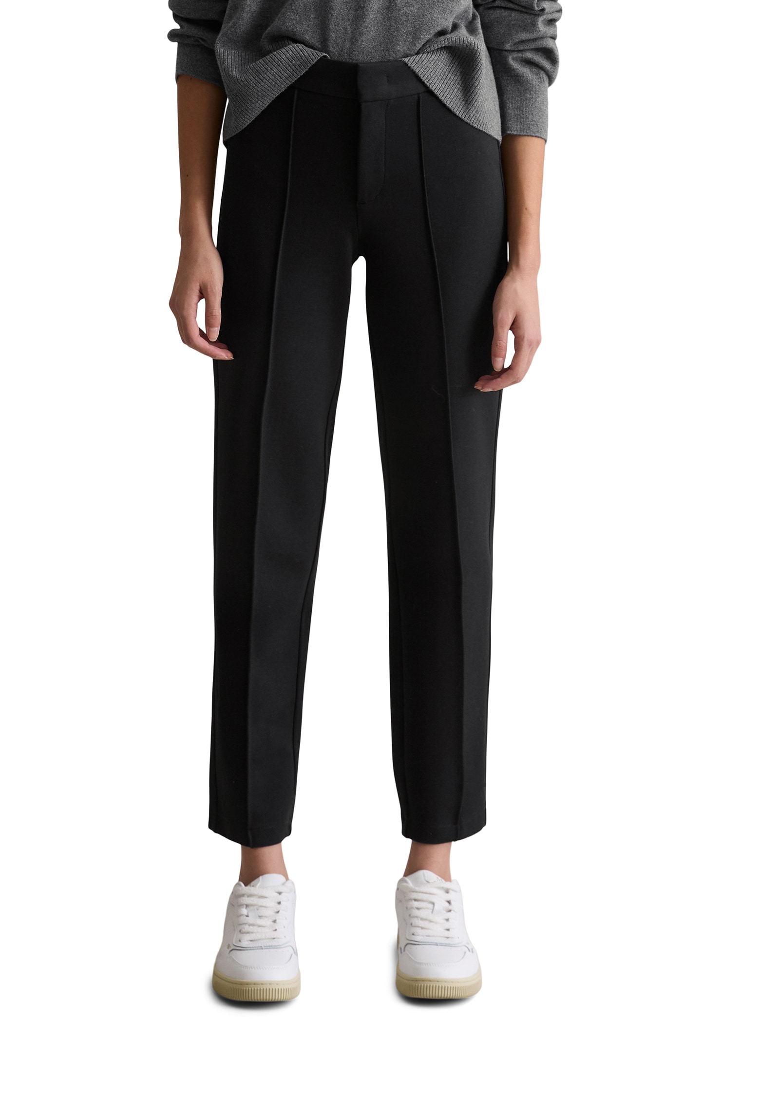 Leggings MARC O'POLO DENIM "Jersey slim fit aus kompakter Interlock-Qualität", Damen, Gr. M, N-Gr, schwarz, Obermaterial: 74% Viskose, 21% Polyamid, 5% Elasthan, slim fit, Hosen Leggings