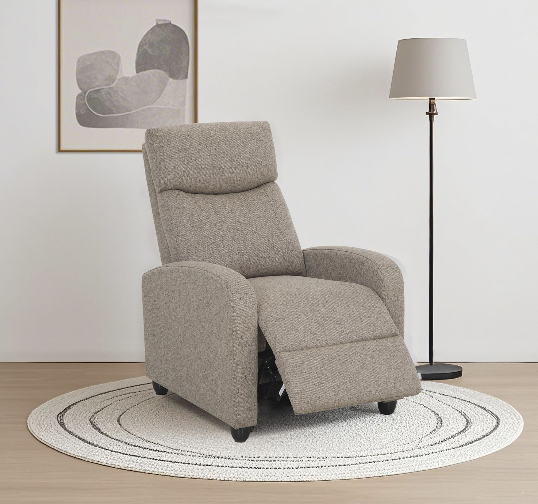 Relaxsessel HOME AFFAIRE "JULINOR, TV-Sessel, Ruhesessel mit Schlaffunktion, Webstoff", taupe, B:67,5cm H:58cm T:85cm, Sessel, Relaxsessel, Liegesessel mit manueller Relaxfunktion