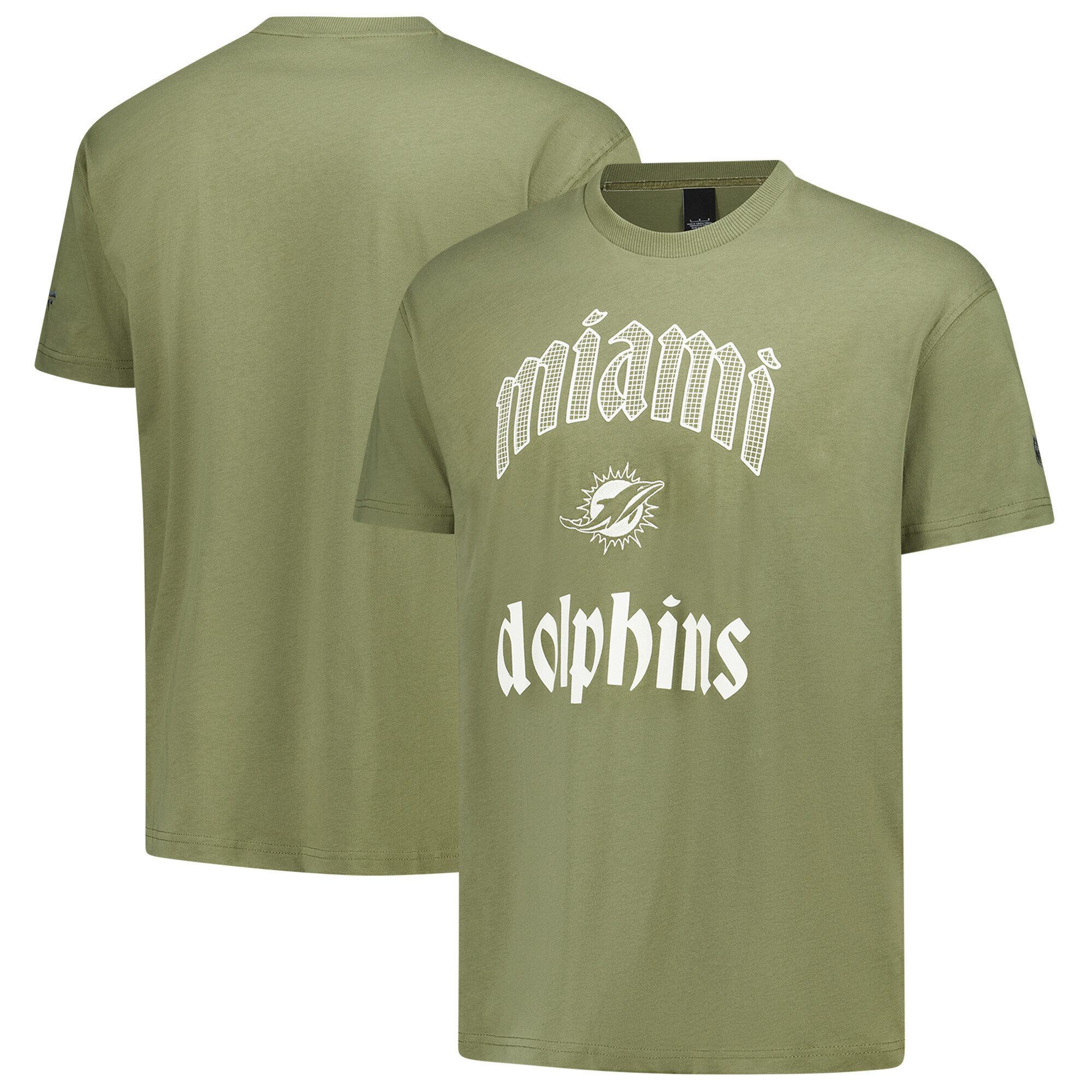 Miami Dolphins Elements Superweich Kurzen Ärmeln T-Shirt - Safari - Herren Image