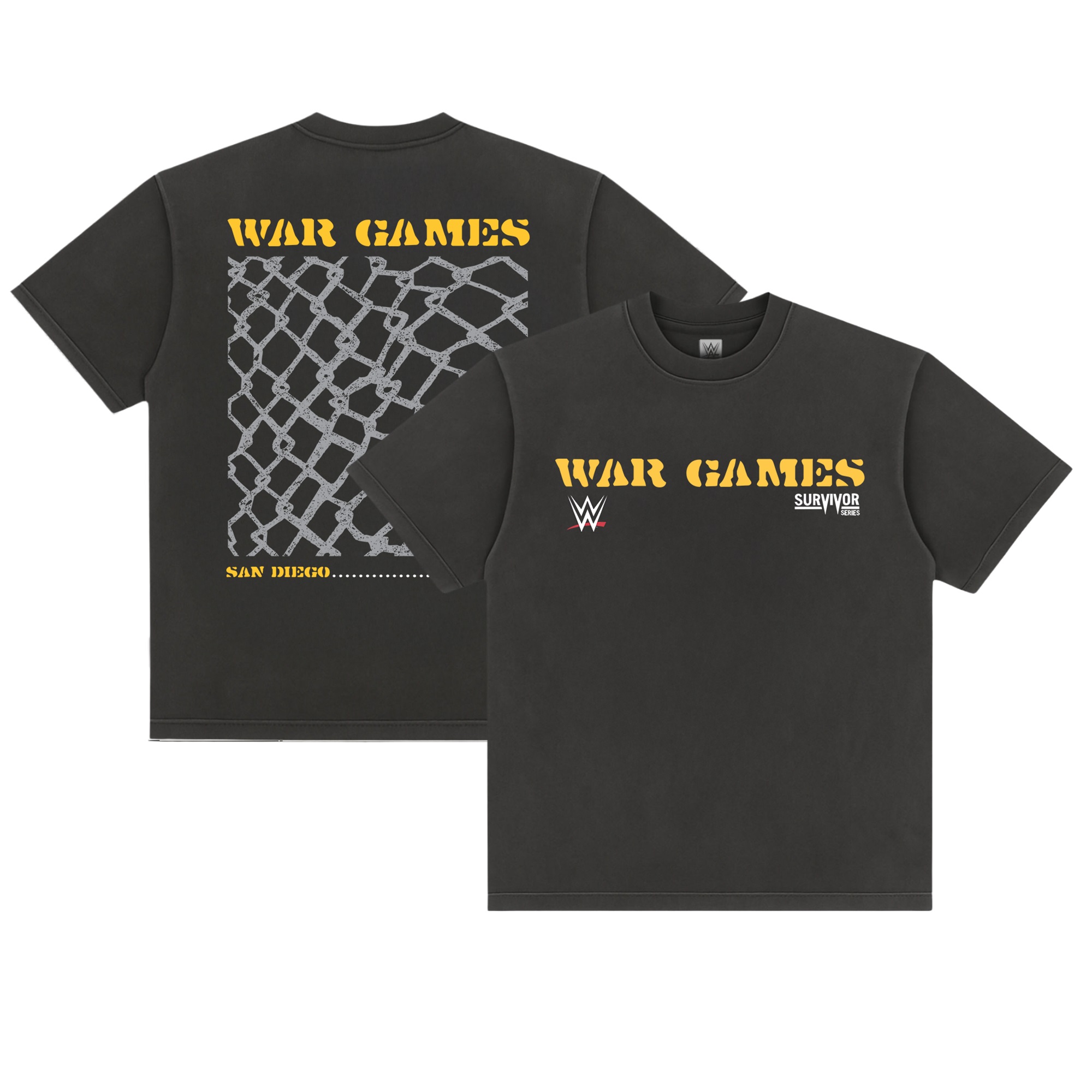Schwarzes WWE x Kate Wein Survivor Series: War Games 2025 Boxy T-Shirt für Herren Image