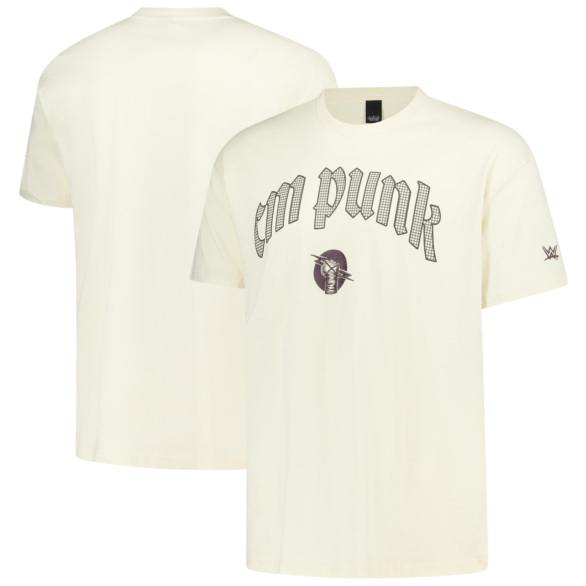 WWE CM Punk Elements Superweiches Kurzen Ärmeln T-Shirt - Stahlgrau meliert - Herren Image