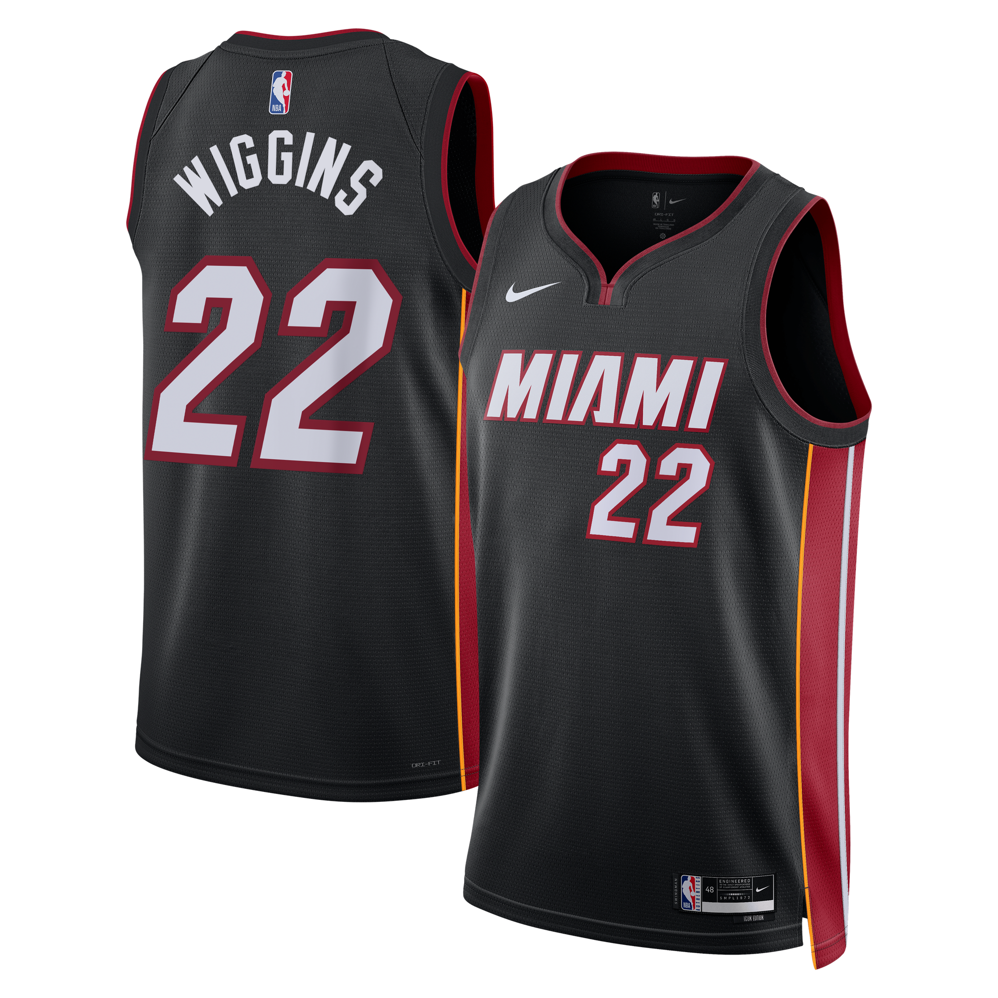 Maillot Swingman Nike Icon Edition Miami Heat - Noir - Andrew Wiggins - Unisexe - Homme Taille: M