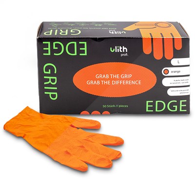 Products For Future Grip Handschuhe mit Diamntprägung orange Gr. L [Hersteller-Nr. 816.162] Image