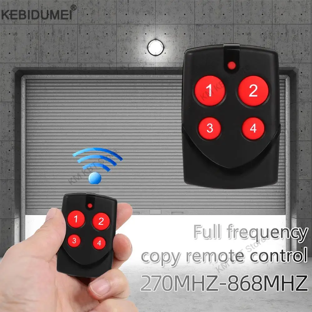 Garagentor-Tür-Fernbedienung, 270–868 MHz, Multifrequenz, automatisches Klonen, 433 MHz, Sender, Öffner, Befehl, Kopiergerät Image
