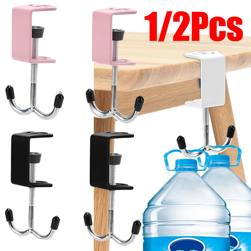 Einstellbare Schreibtisch Rand Haken Gaming Headset Schreibtisch Aufhänger Rucksack Lagerung Hängen Halter Home Office Organizer-einzel/doppel Haken