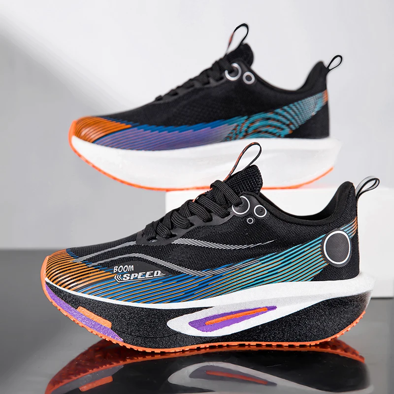 Unisex Carbon Laufschuhe Herren Sport Atmungsaktive Leichte Laufschuhe Damen Bequeme Sport Rutschfeste Sportschuhe