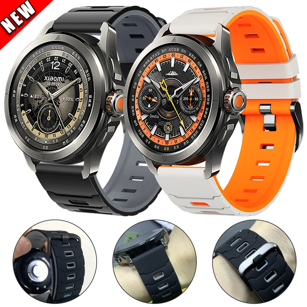 22mm Silikon Armband Für Xiaomi Uhr S4 Sport Ersatz Armband Für Xiaomi Uhr S3 S2 46/42mm S1 Pro farbe 2 Mi Uhr Bands Image