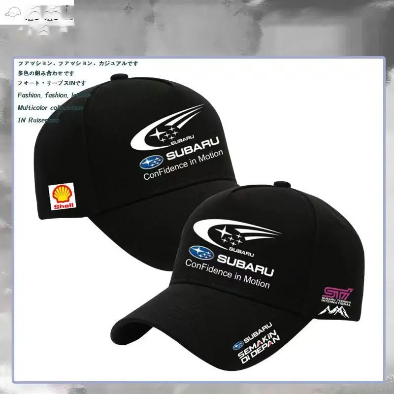Cappello con Visiera Stampata Subaru Racing Zone per Uomo, Cappello da Baseball Sportivo per Corse Motociclistiche