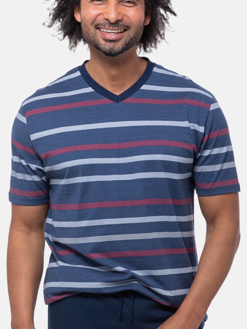 Ammann Schlafanzug Oberteil Herren blau, M Image