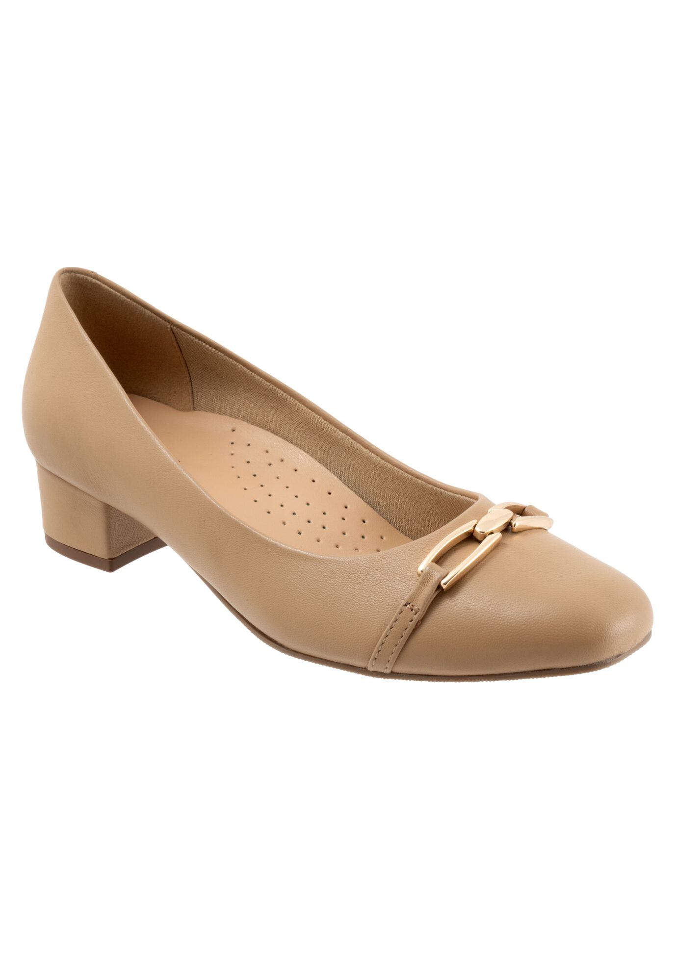 Women's Dakota Heeled Pump by Trotters in Nude (Size 5 1/2 M)