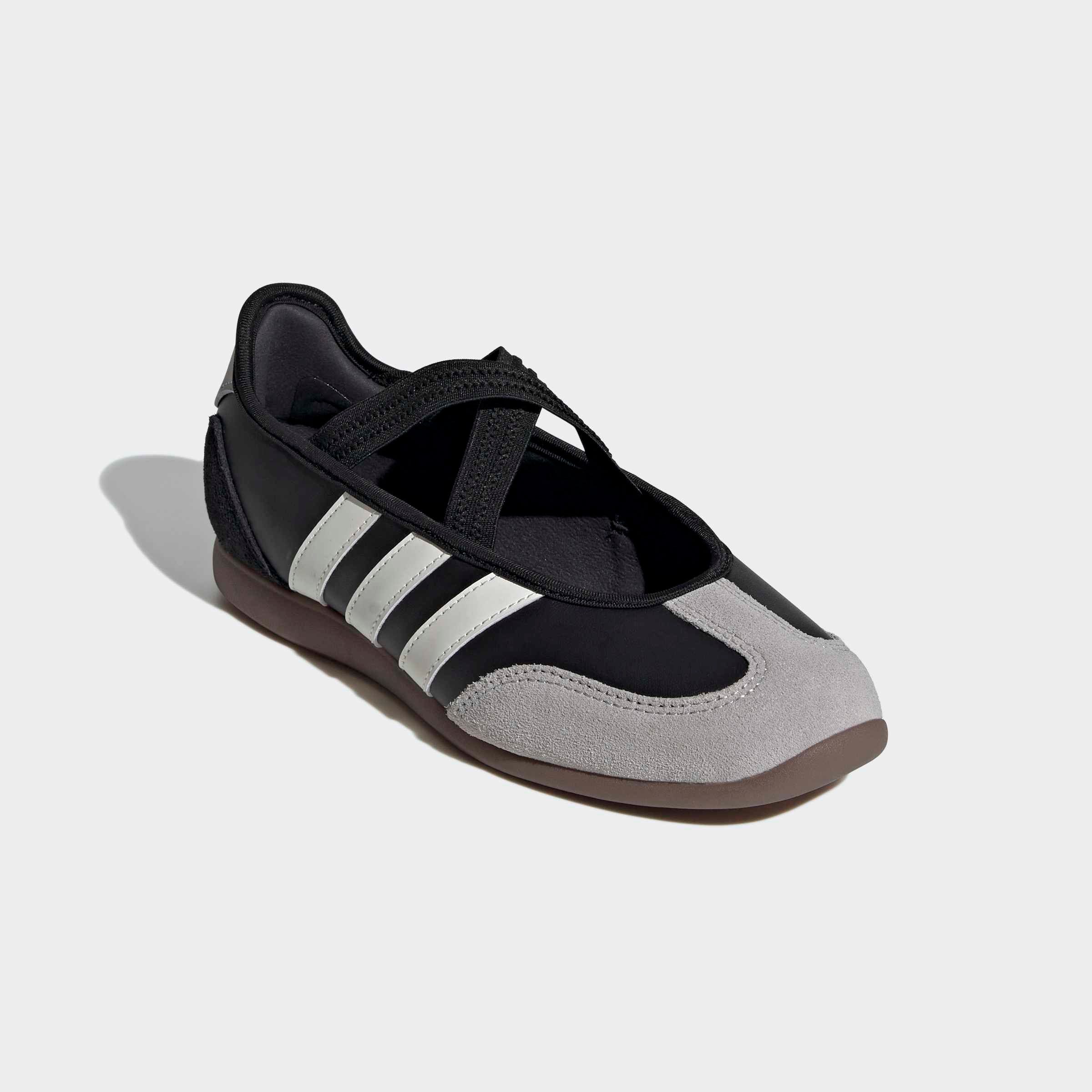 Sneaker Ballerinas ADIDAS SPORTSWEAR "BARREDA MARY JANE", Damen, Gr. 38, core schwarz, core weiß, gum5, Leder, Schuhe