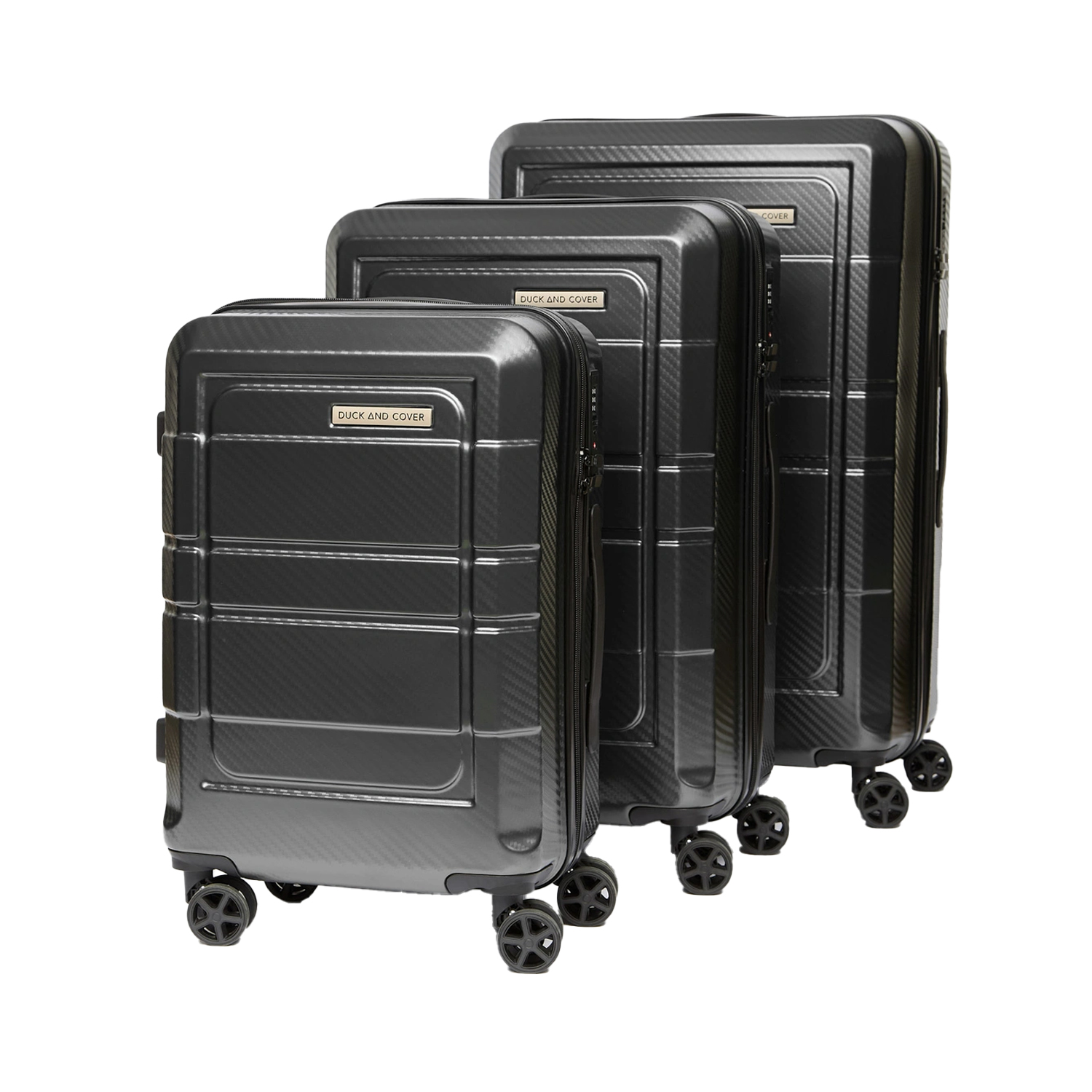 Duck and Cover - "Venture" Koffer (3er-Pack) (Holzkohle)