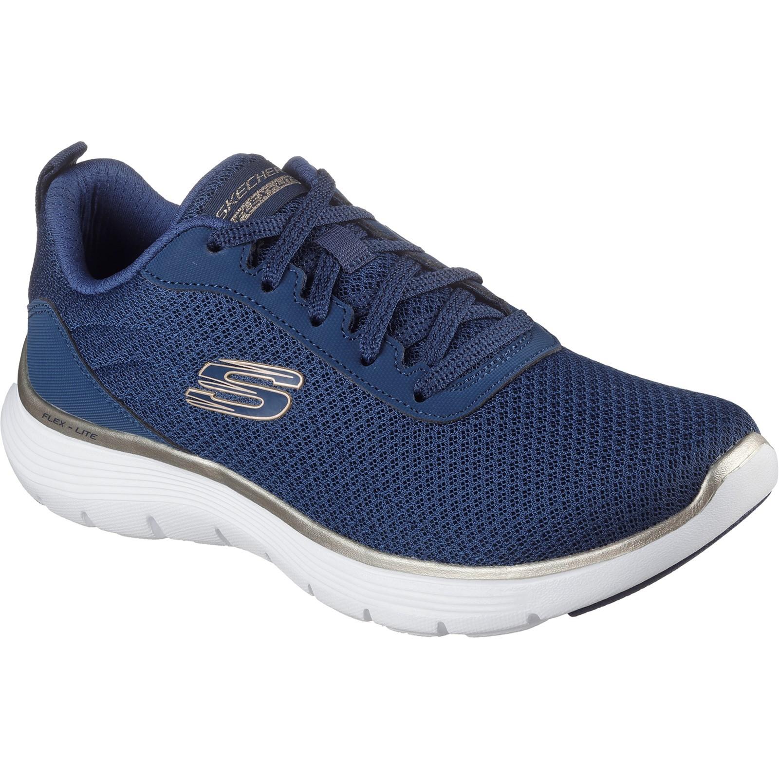 Skechers - Damen Sneaker "Flex Appeal 5.0 Uptake", Kontrast (Marine/Gold)