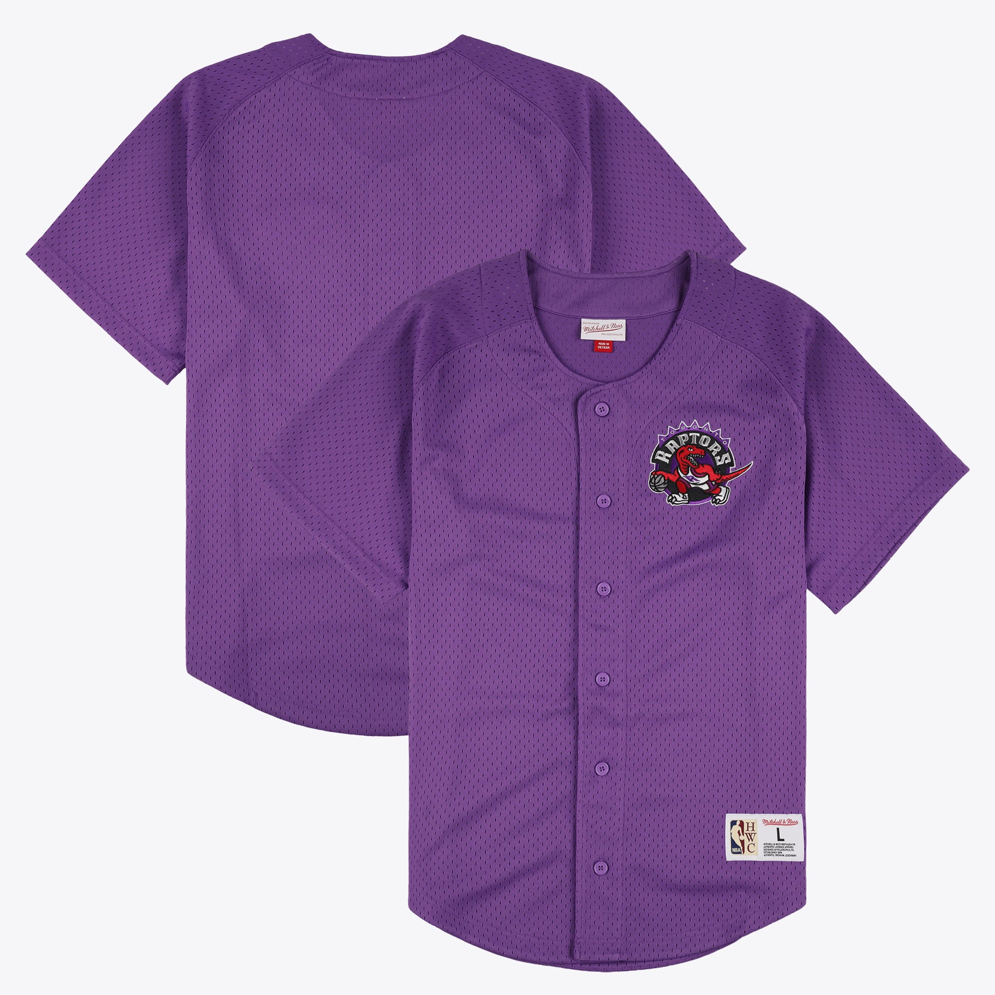 Toronto Raptors Mitchell & Ness Mesh-Shirt mit Knopfleiste