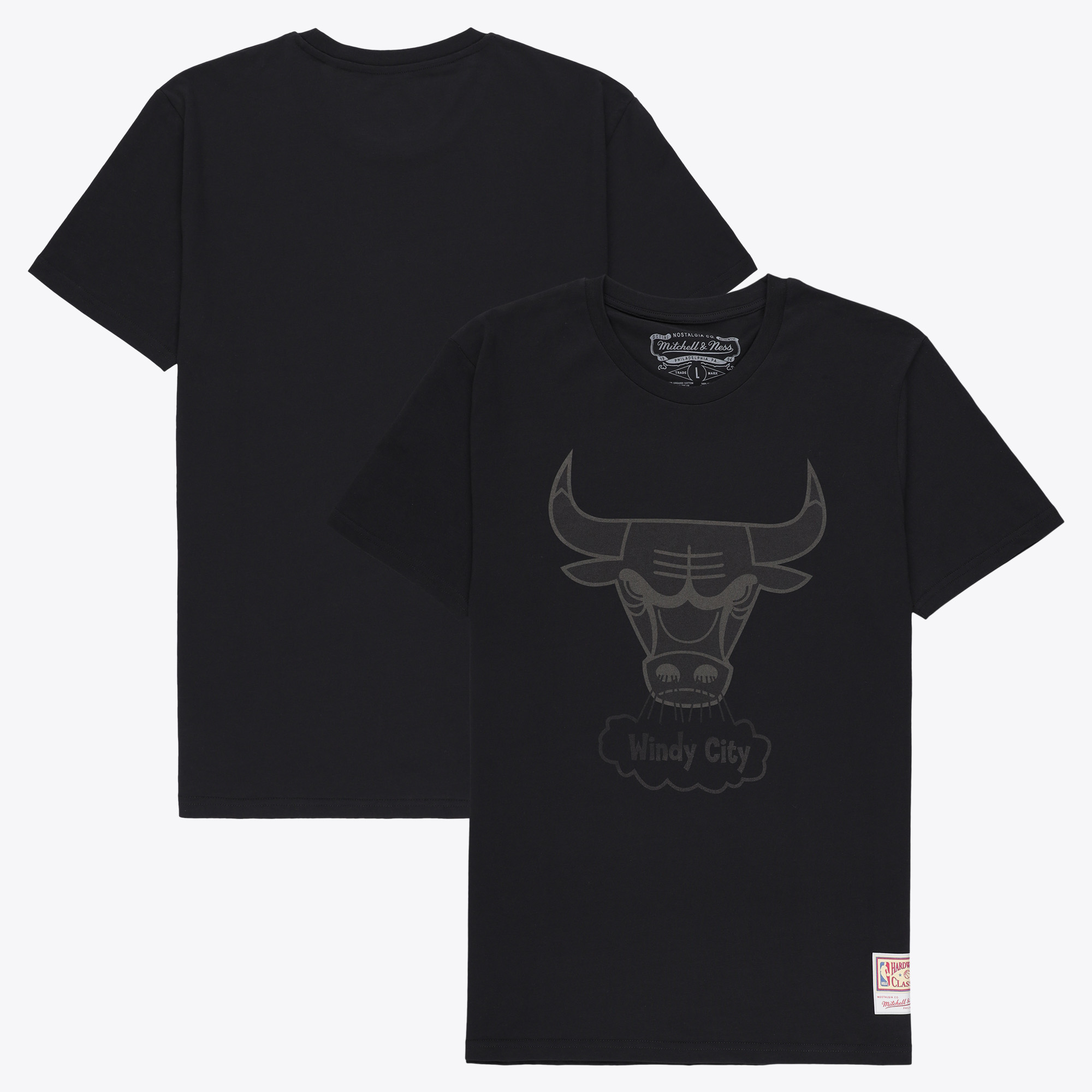 Chicago Bulls Tonal Print T-Shirt - Schwarz - Herren Image