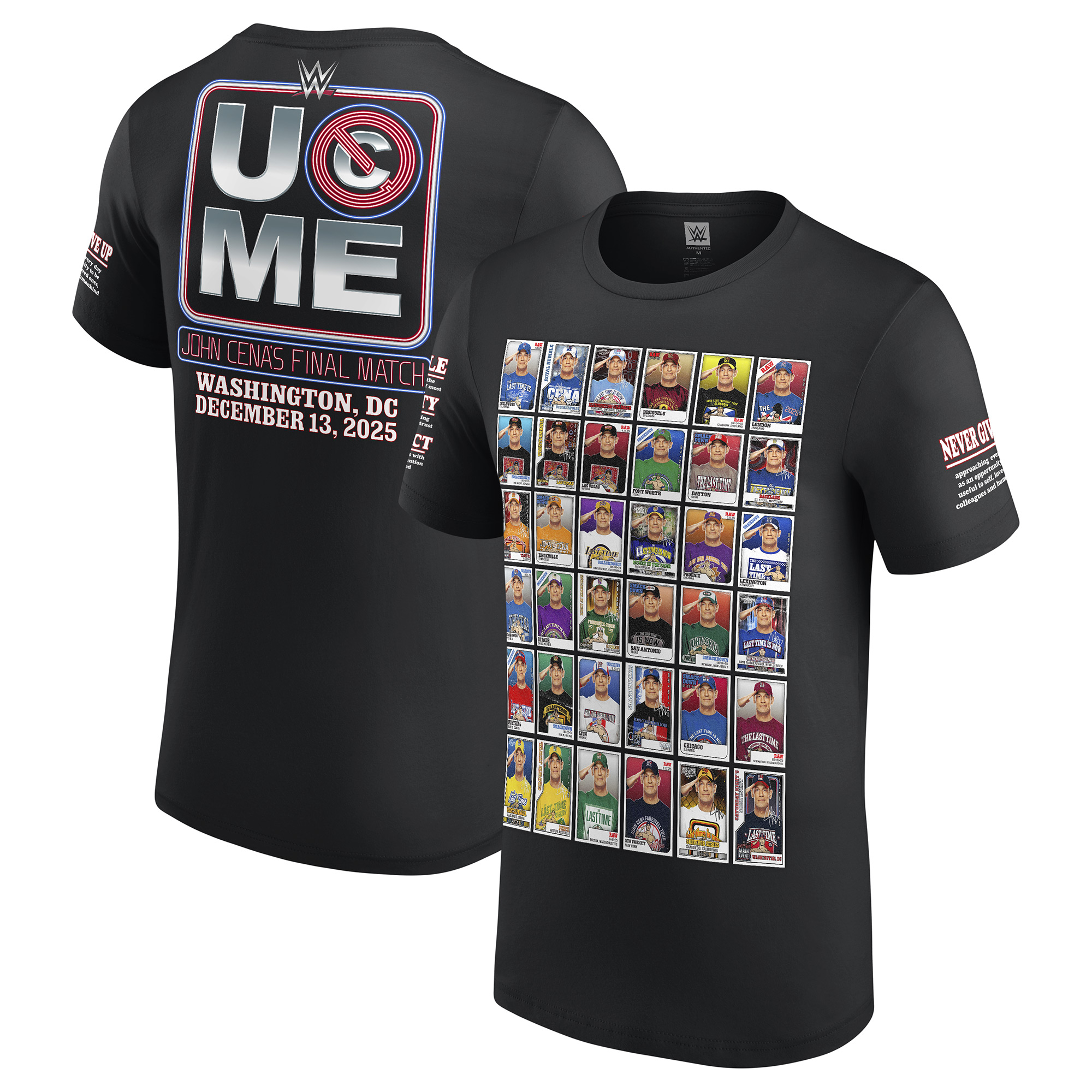 Schwarzes John Cena Sammelkarten-T-Shirt für Herren Image