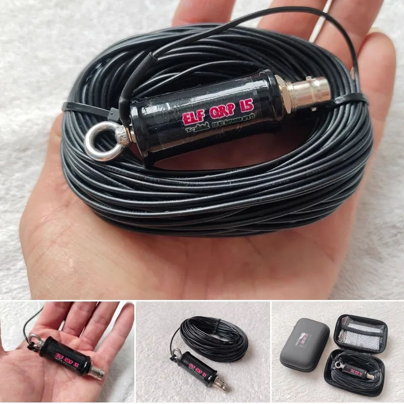 QRP15 1–30 MHz tragbare Mini-ELF-HF-Antenne, HF-Antenne, tragbare Kurzwellenantenne, unterstützt 40 m/20 m/15 m/10 m Senden