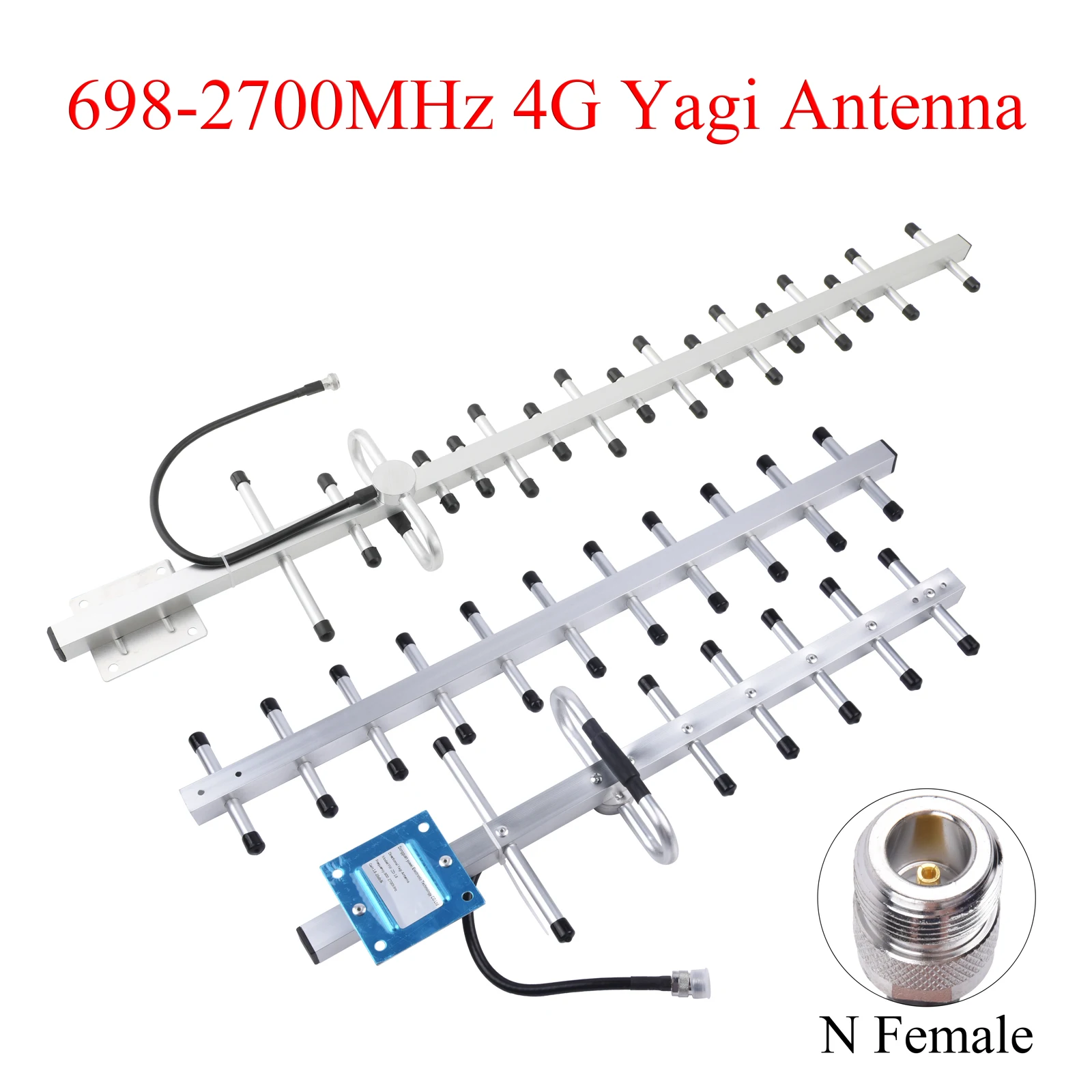 2G/3G/4G 19/20dBi Yagi-Antenne 698-2700MHz N-Buchse Externe Außenantenne für GSM UMTS LTE Mobile Signalverstärkung Image