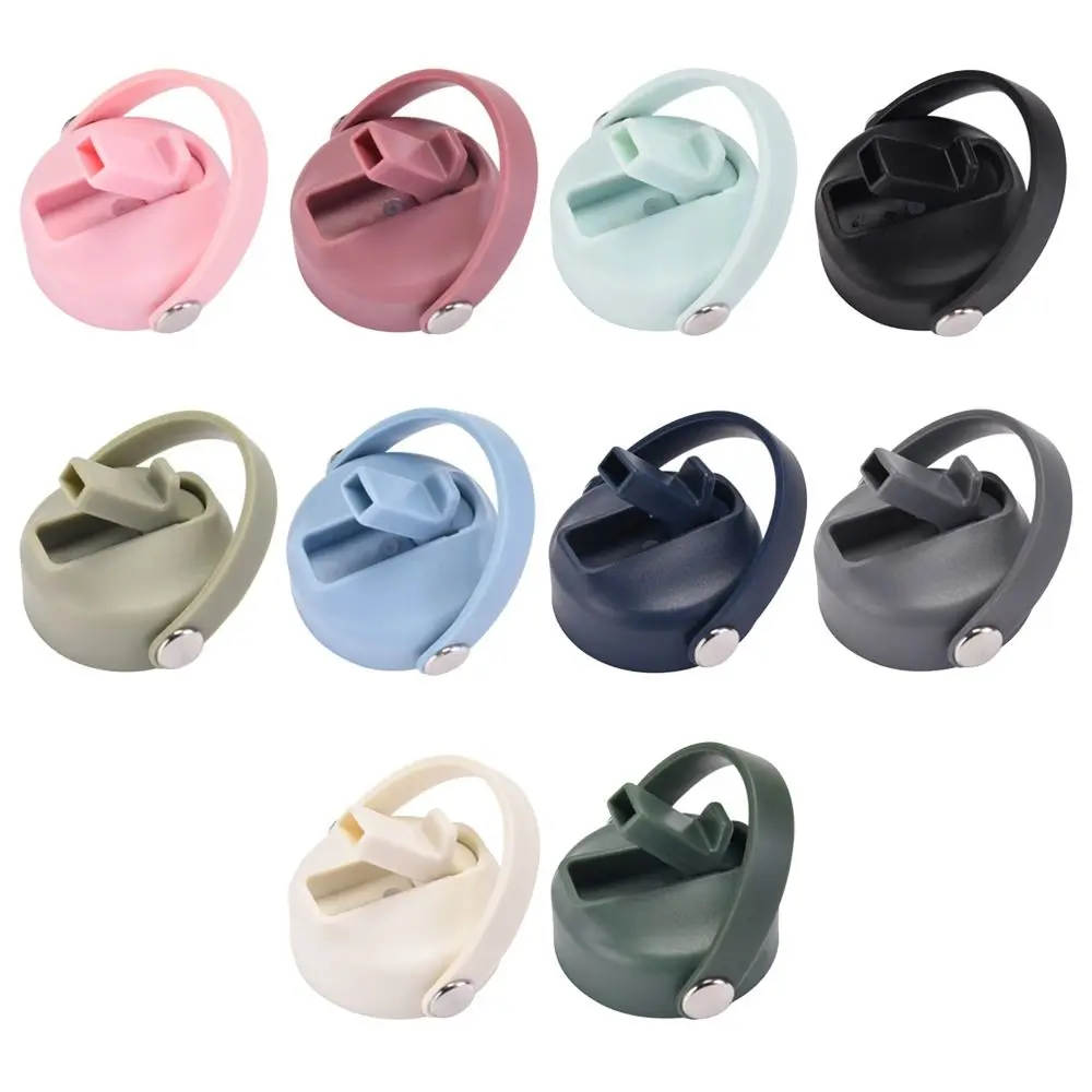 Tragbarer PP-Kunststoff-Becherdeckel, spritzwassergeschützt, auslaufsicherer breiter Öffnungsdeckel mit großem Griff, Stroh-Flip-Deckel, Kappe, Sportflaschen-Zubehör Image