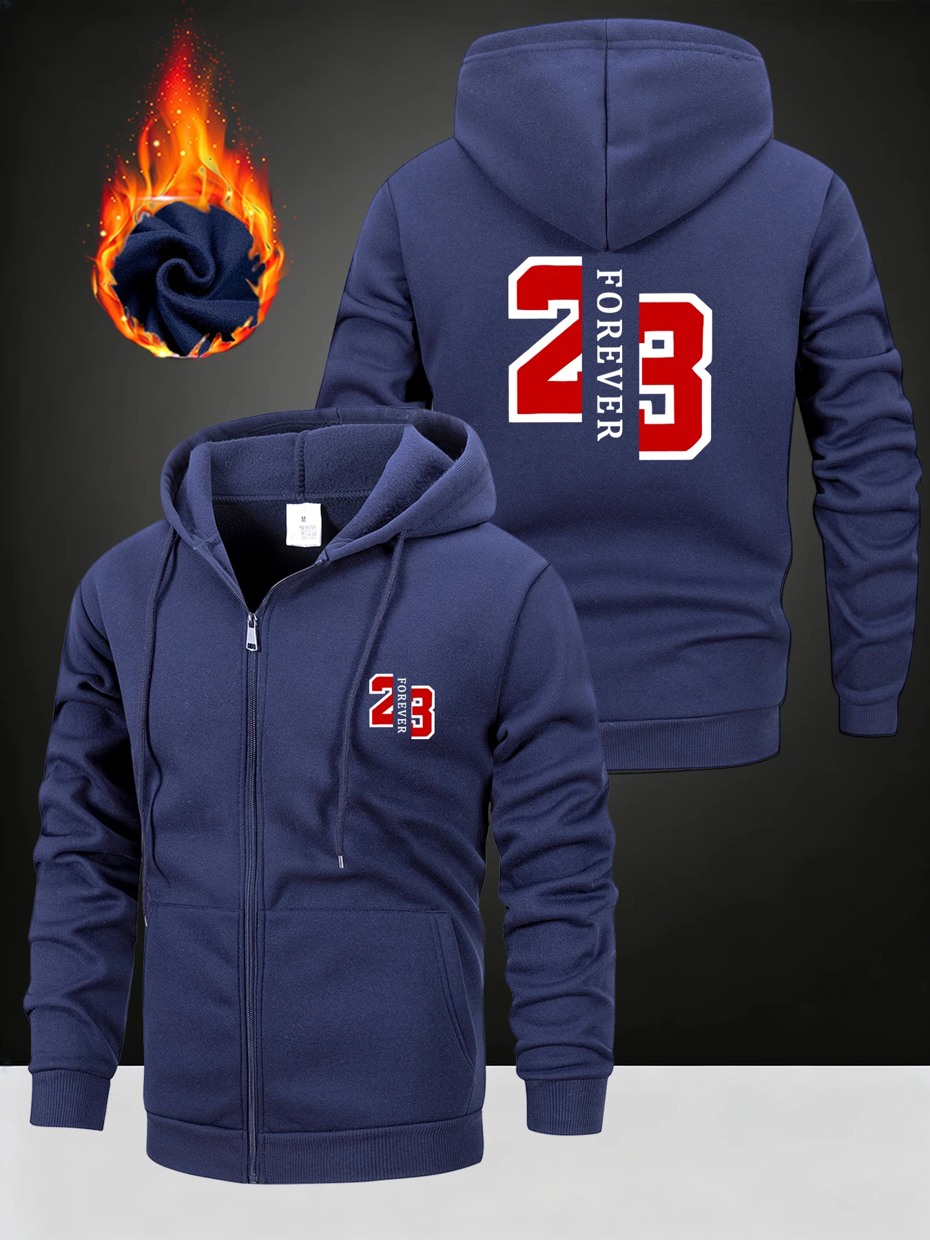 Zipper Hoodies Herbst Gedruckt Männer Sweatshirt Neue Langarm Mit Kapuze Jacke Mode Lässig Männlich Outfit Sportwear Lose Fit Tuch Image