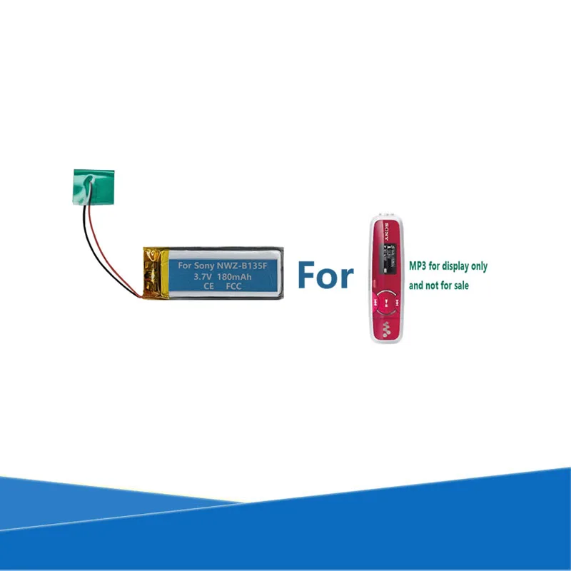 Echter 180-mAh-Akku für Sony NWZ-B135F B152 NWZ-B172F NWZ-B162F B173F B183F Walkman MP3/4 Image