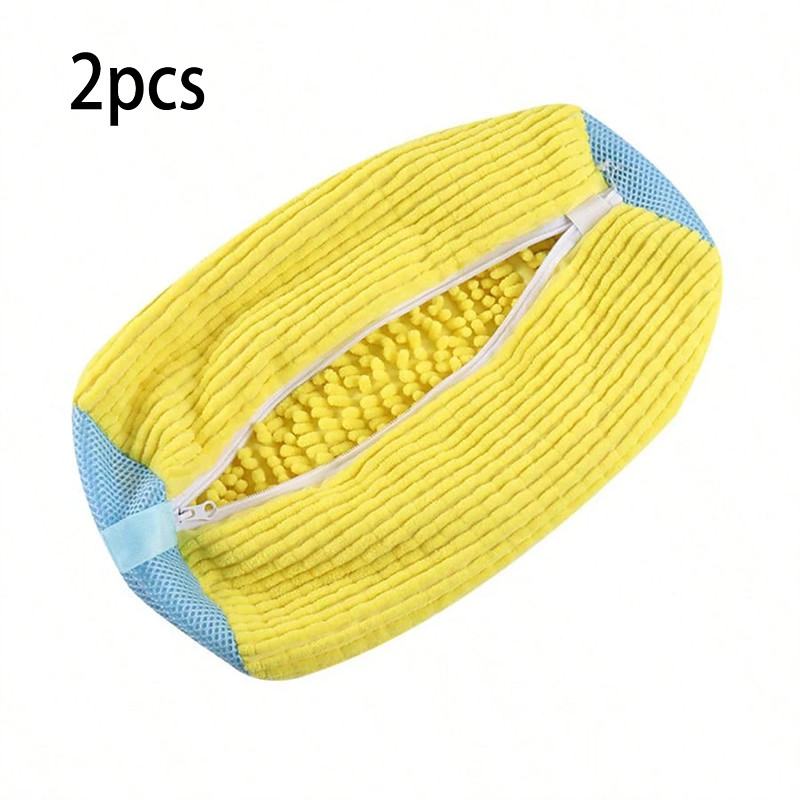 2-Pack Durable Shoe Laundry Bags – Protective Mesh Washing Bags for All Shoe Types, Sturdy Polyester Zipper with Buckle, Soft Lining, Reusable for Sneakers, Athletic Casual Shoes