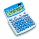 Rexel Ibico 212X Tischrechner (mit schwenkbarem Display) weiß/blau