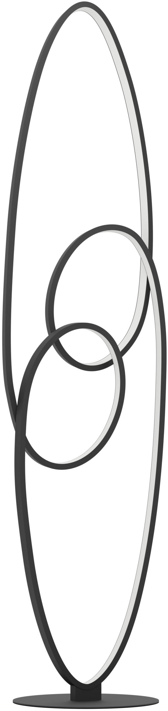 EGLO Stehlampe "GIANELLA Stehlampe - Alu, Stahl - LED - 38W - IP20", schwarz, 1, H: 120,5cm, 1 Stk., Leuchten, Standleuchte, Leselampe, Wohzimmer, Schlafzimmer, L25 x B30 x H120,5cm, Stehlampe