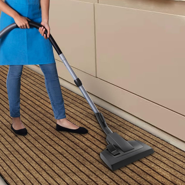 Household Striped Carpet Door Mat, Non Slip Waterproof Kitchen Floor Mat, Easy To Clean And Customisation gray 50x120cm