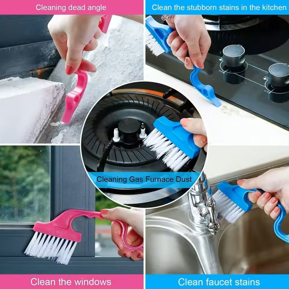 2 in 1 Gap Cleaner Brush & Flat Shovel Multipurpose Household Cleaning Tool blue
