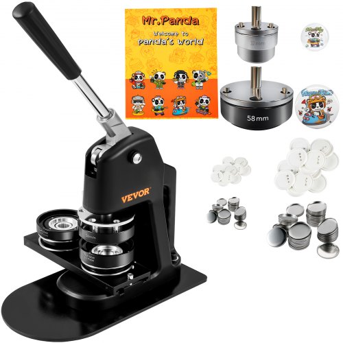 Button Maker Machine With Badge Punch Press Kit, Button Parts, Circle Cutter, And DIY Magic Book Button Maker Machine With Badge Punch Press Kit, Button Parts, Circle Cutter, And DIY Magic Book