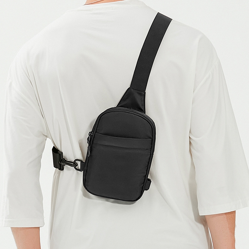 Fashion Black Messenger Bag, Mini Sling Shoulder Chest Bag Casual Chest Bag Backpack Variable Waist Bag Mobile Phone Bag Fashion Black Messenger Bag, Mini Sling Shoulder Chest Bag Casual Chest Bag Backpack Variable Waist Bag Mobile Phone Bag