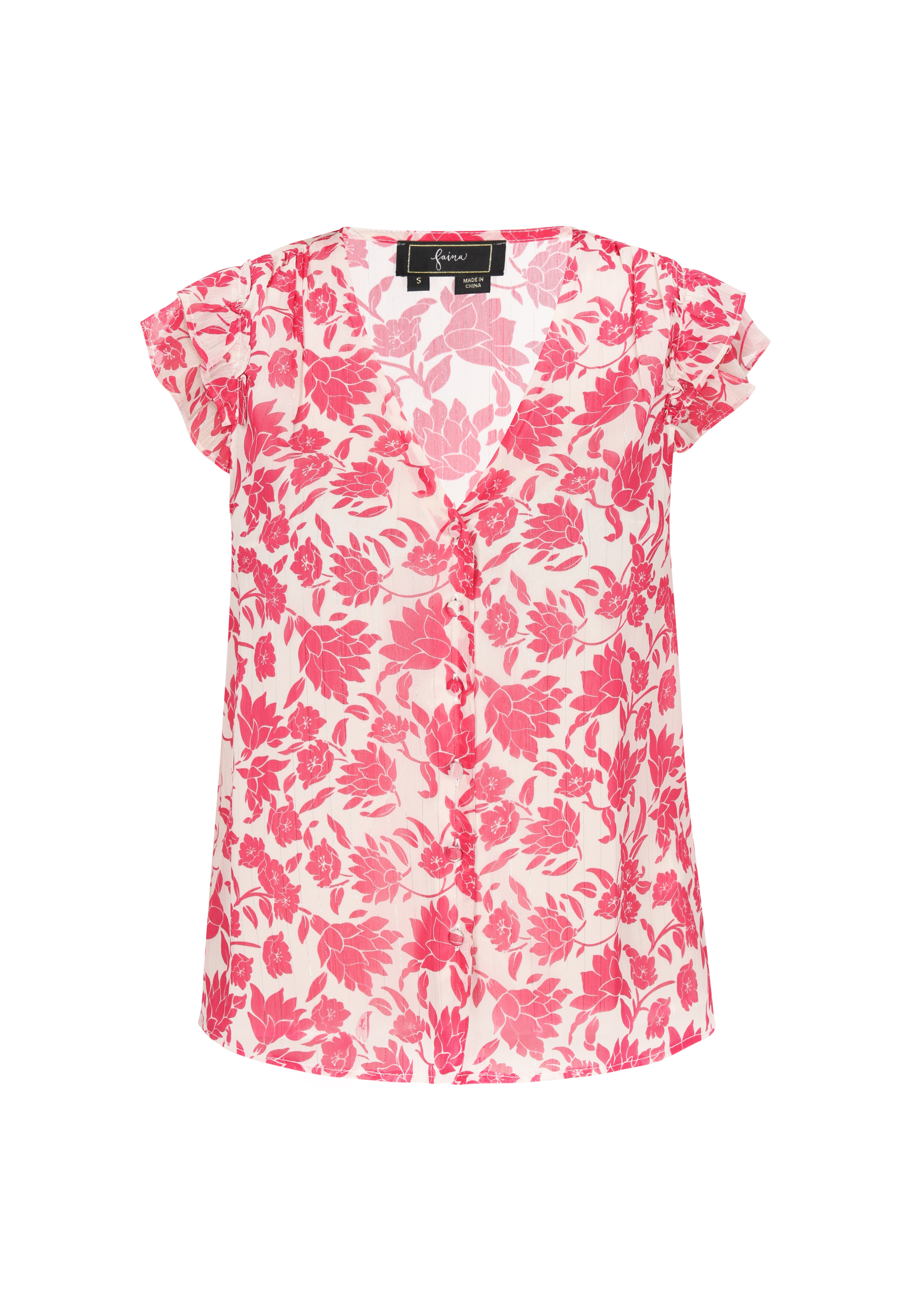 Faina Bluse Frauen rosa weiß Image